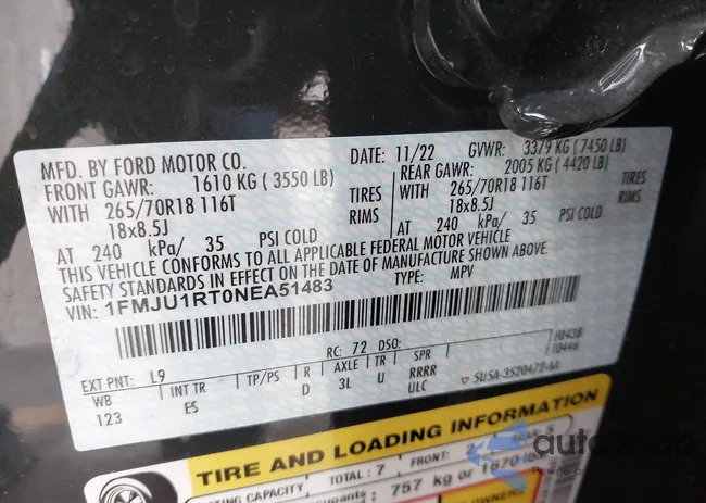 1FMJU1RT0NEA51483: 44204316