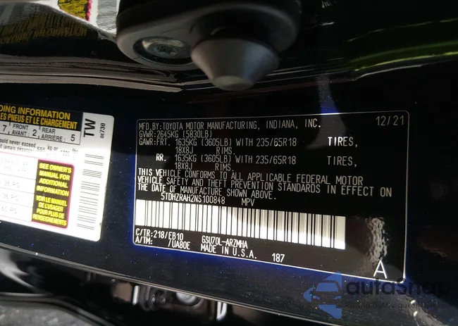 5TDHZRAH2NS100848: 44205421