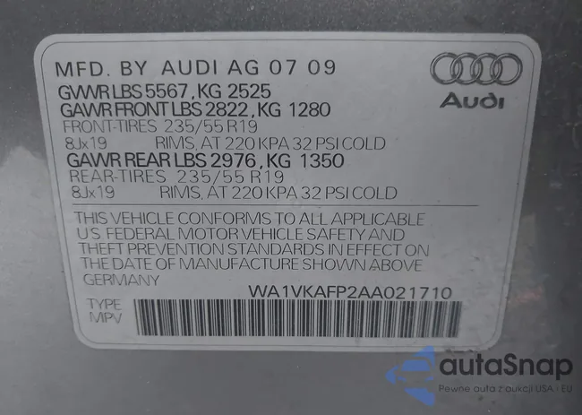 WA1VKAFP2AA021710: 44205480