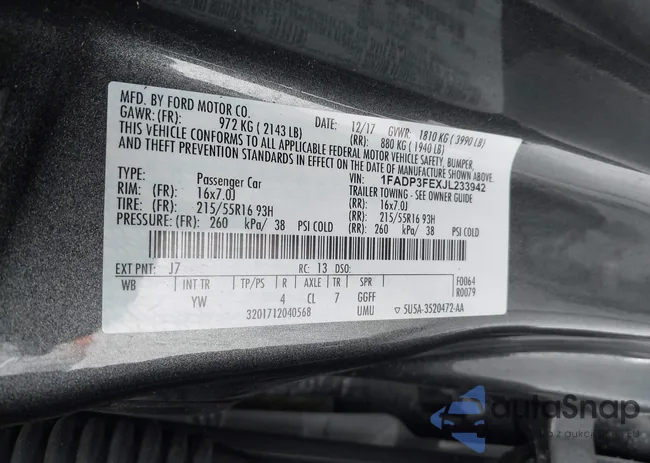 1FADP3FEXJL233942: 44205495