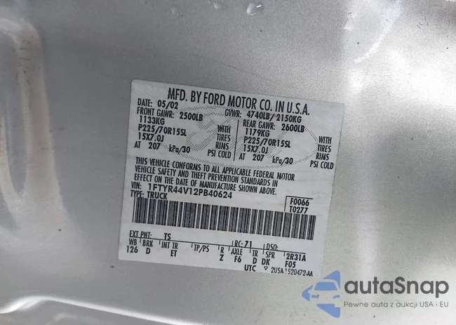 1FTYR44V12PB40624: 44205523