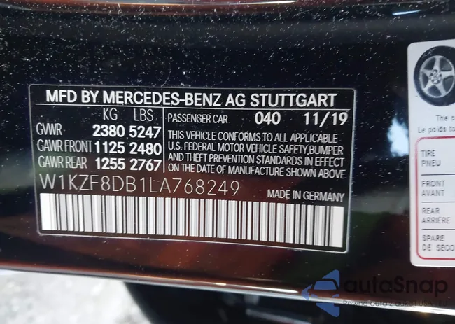 W1KZF8DB1LA768249: 44205603