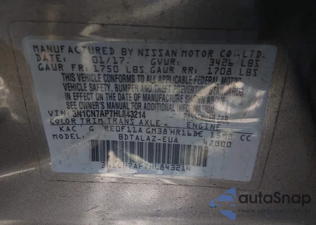 3N1CN7AP7HL843214: 44205636