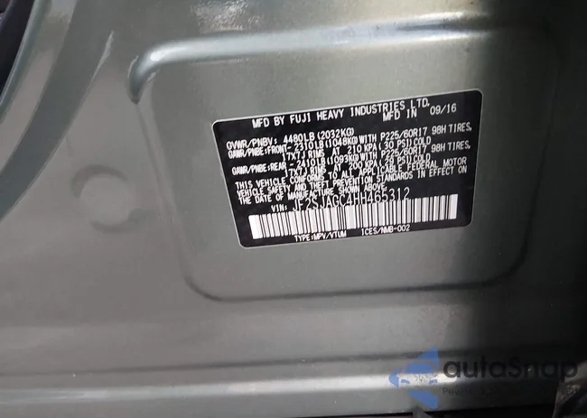 JF2SJAGC4HH465312: 44205690