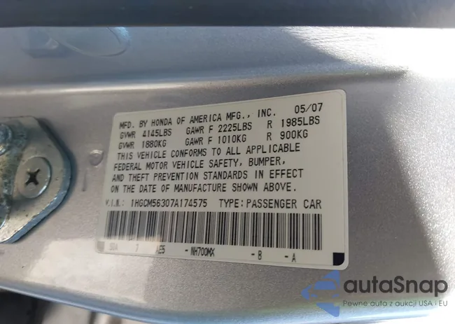 1HGCM56307A174575: 44205723