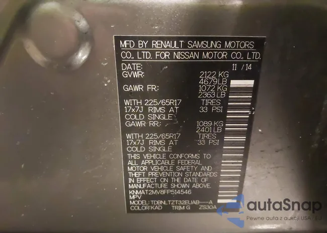 KNMAT2MV8FP514546: 44205823