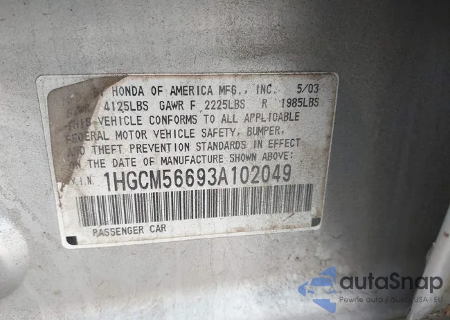 1HGCM56693A102049: 44205853