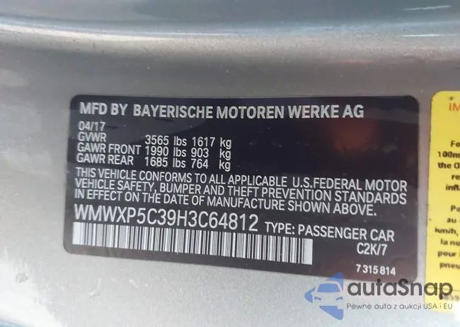 WMWXP5C39H3C64812: 44205858