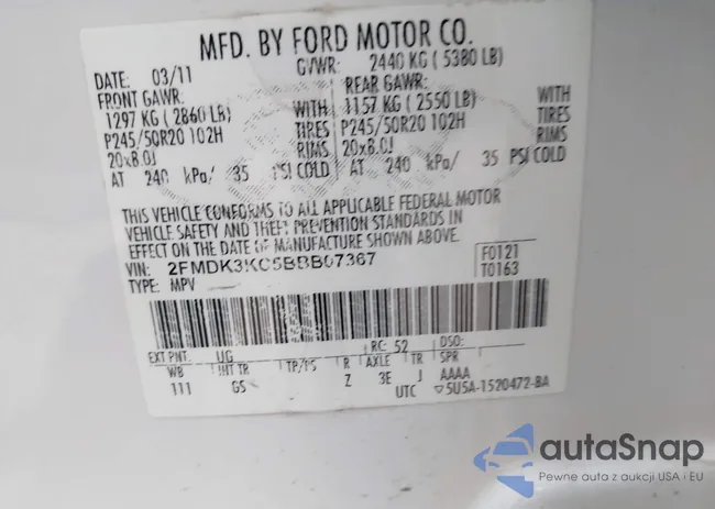 2FMDK3KC5BBB07367: 44205871