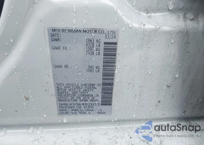 1N4BL4CV7RN402053: 44205946