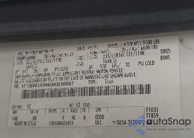 1FTBW3XM4GKB30007: 44205023