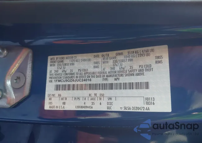 1FMCU9GD9JUC24016: 44205211