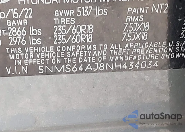 5NMS64AJ8NH434034: 44205241