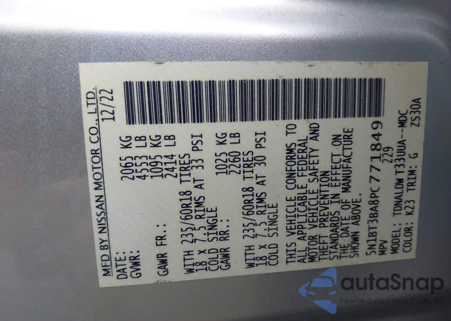 5N1BT3BA8PC771849: 44205286