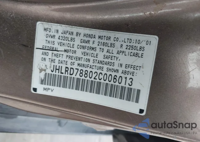 JHLRD78802C006013: 44205296