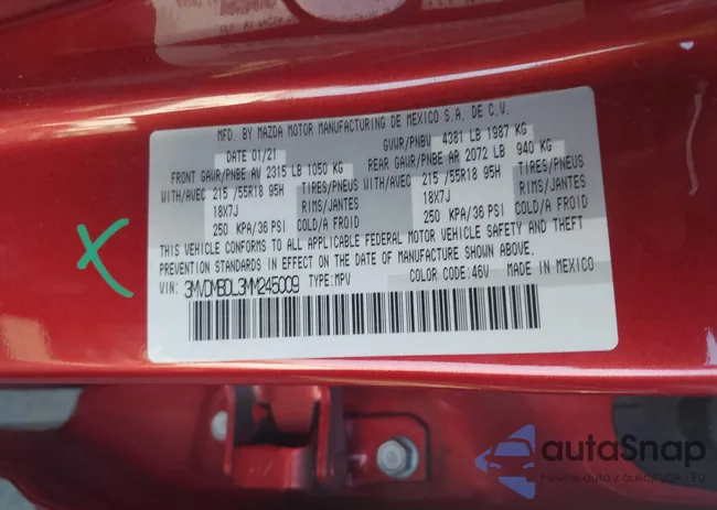 3MVDMBDL3MM245009: 44205374