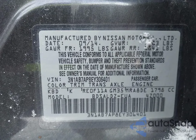 3N1AB7AP8EY306401: 44205383