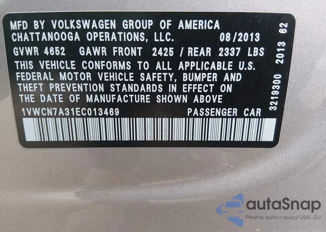 1VWCN7A31EC013469: 44206407