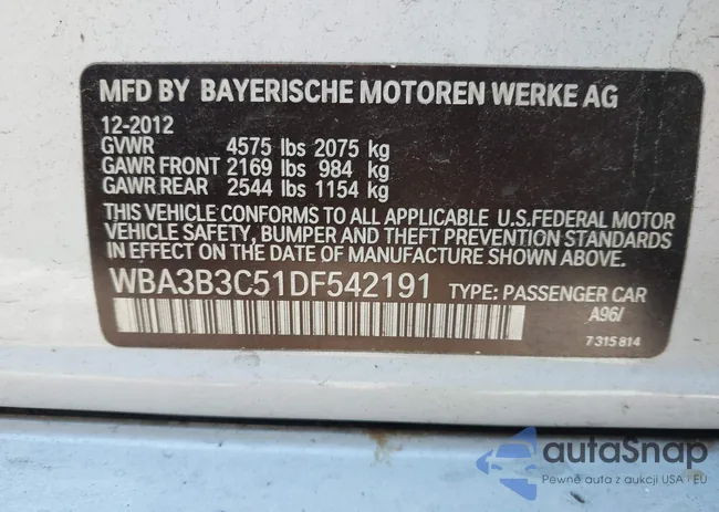 WBA3B3C51DF542191: 44206664