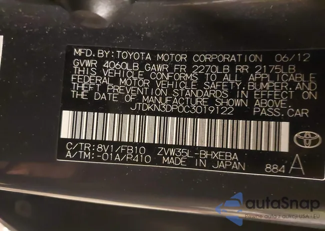 JTDKN3DP0C3019122: 44206690