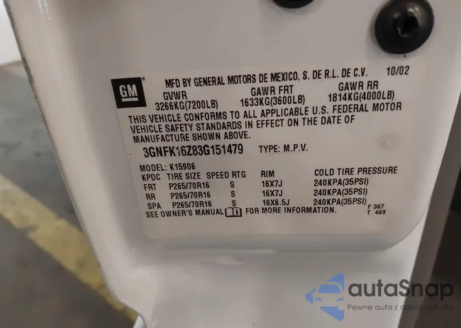 3GNFK16Z83G151479: 44206696