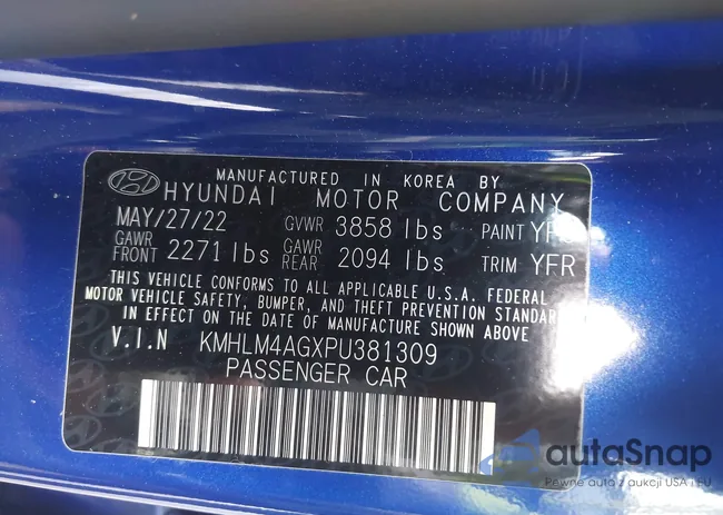 KMHLM4AGXPU381309: 44206816