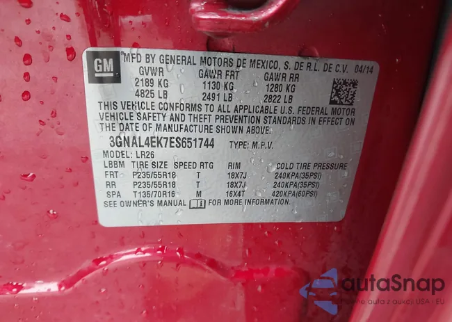 3GNAL4EK7ES651744: 44206827