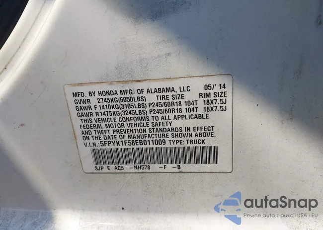 5FPYK1F58EB011009: 44206831