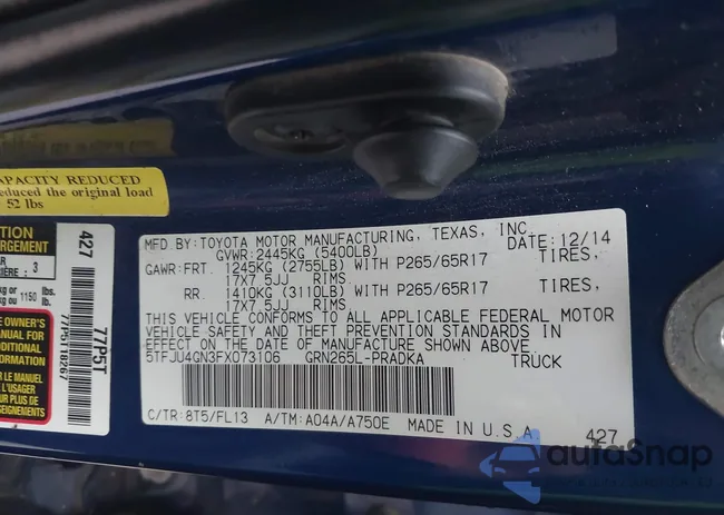 5TFJU4GN3FX073106: 44206860