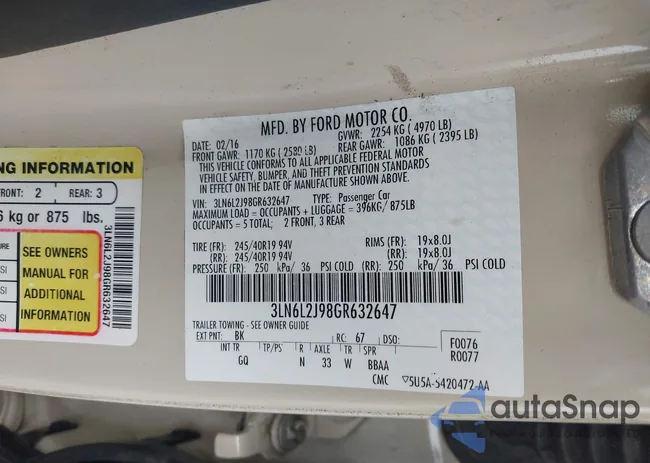 3LN6L2J98GR632647: 44206881