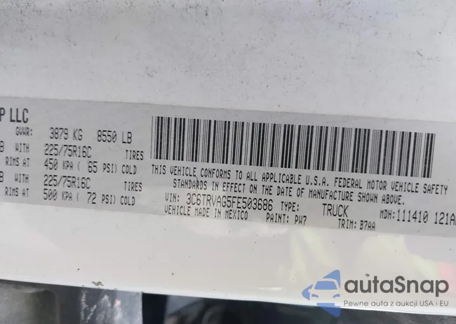 3C6TRVAG5FE503686: 44206922