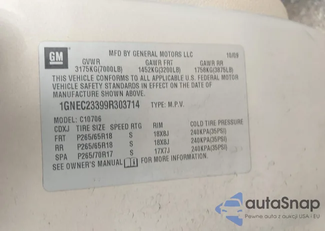 1GNEC23399R303714: 44206948