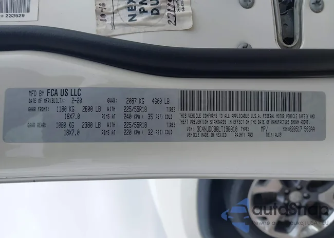 3C4NJDCB6LT196010: 44206963