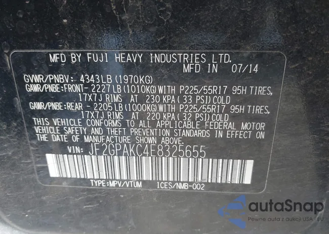 JF2GPAKC4E8325655: 44206018
