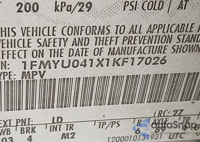 1FMYU041X1KF17026: 44206044