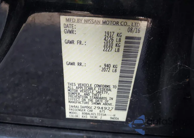 1N4AL3AP0GC294927: 44206088