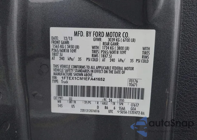 1FTEX1CM1EFA41652: 44206148