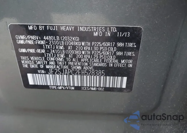 JF2SJAPC2EH528385: 44206279