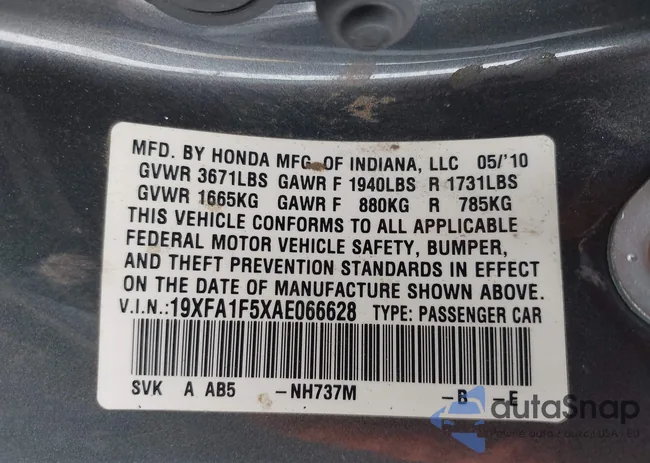 19XFA1F5XAE066628: 44206285