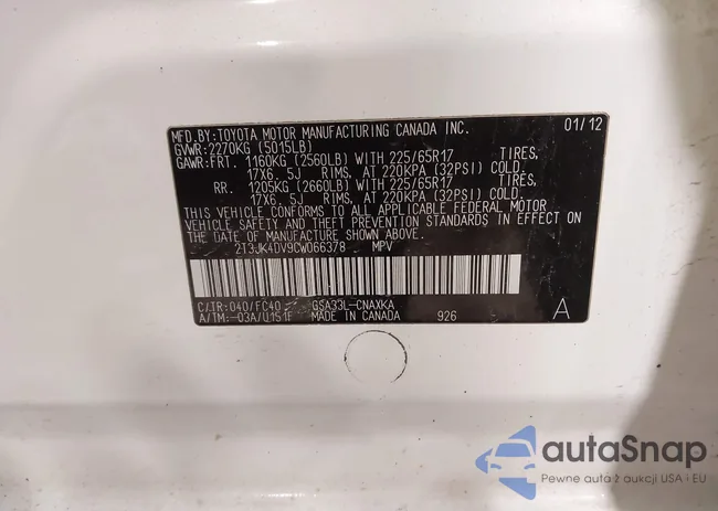 2T3JK4DV9CW066378: 44206286