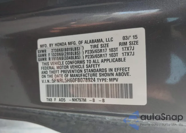 5FNRL5H60FB078924: 44206331