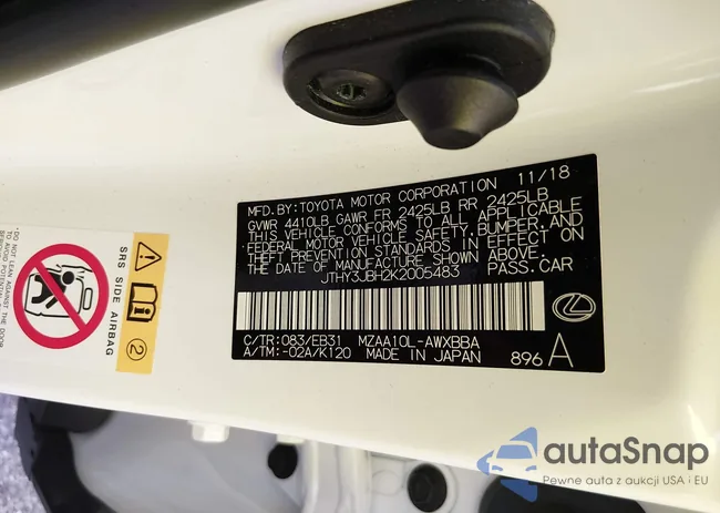 JTHY3JBH2K2005483: 44206334