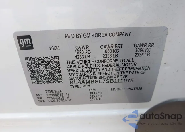 KL4AMBSL7SB111075: 44206340