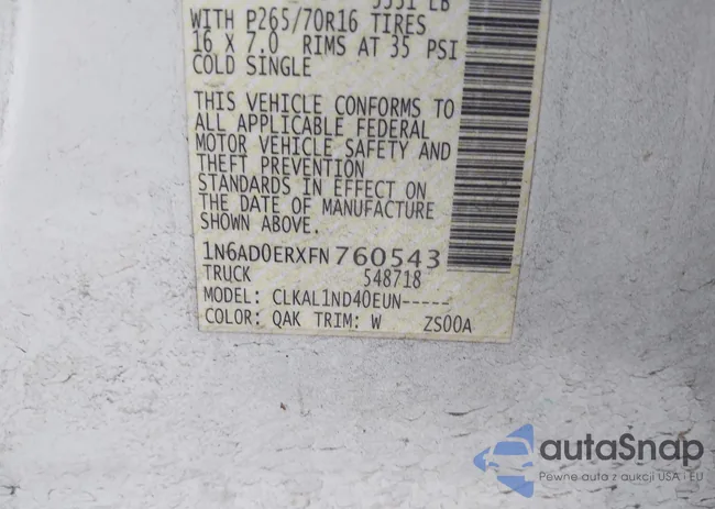 1N6AD0ERXFN760543: 44206361