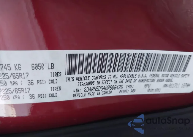 2D4RN5DG4BR606426: 44206381