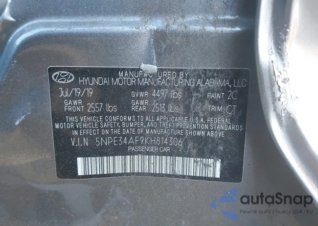 5NPE34AF9KH814306: 44207483