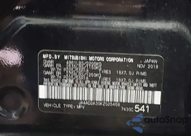 JA4AD2A30KZ025468: 44207531