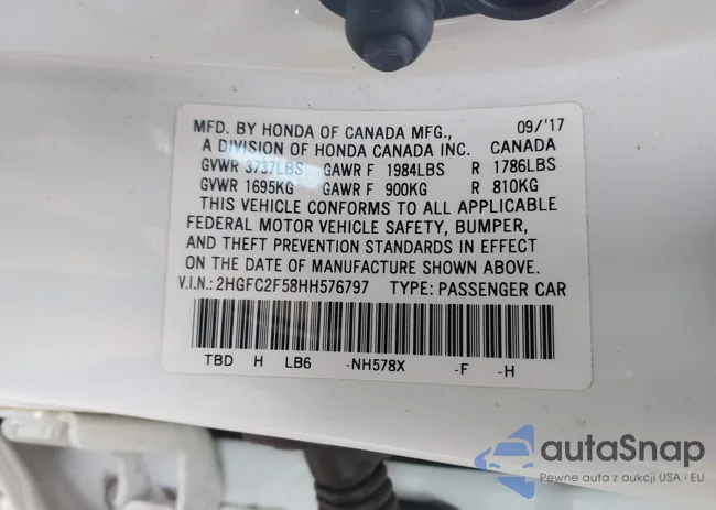 2HGFC2F58HH576797: 44207546