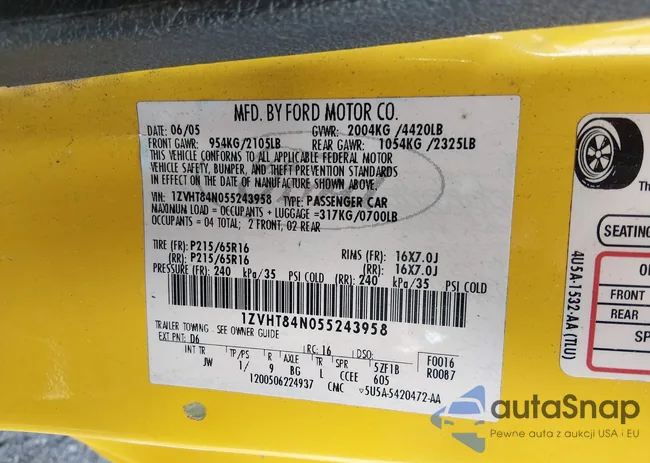 1ZVHT84N055243958: 44207550