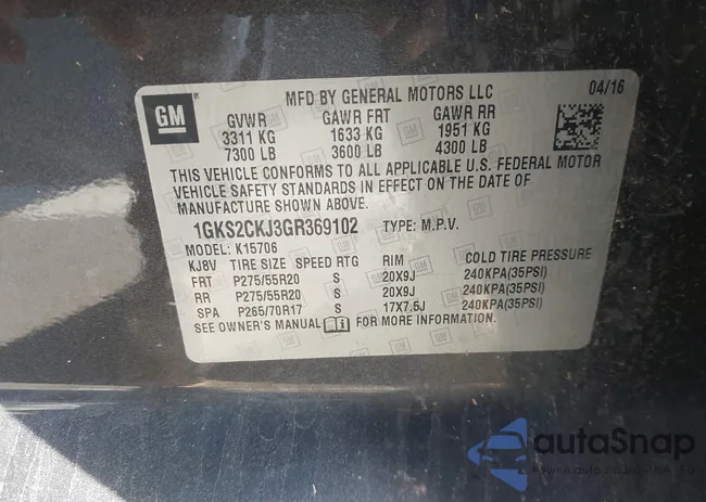 1GKS2CKJ3GR369102: 44207561